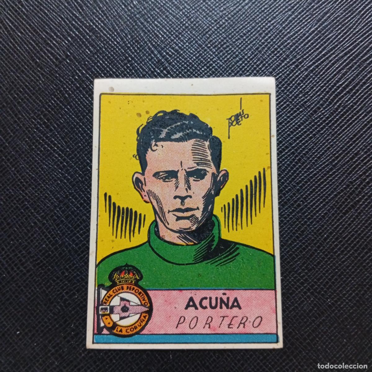 Cromos de F&uacute;tbol: ACU&Ntilde;A DEPORTIVO CORU&Ntilde;A CISNE FUTBOLISTICOS 1941 1942 CROMO FUTBOL 41 42 - SIN PEGAR - A162 PG1