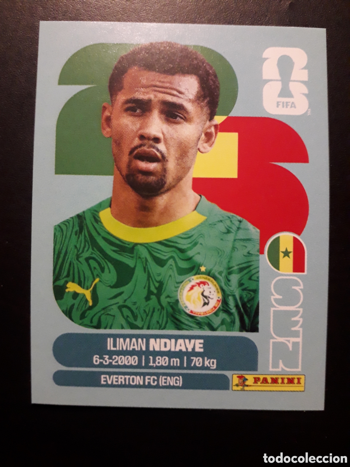 Cromos de F&uacute;tbol: NDIAVE SENEGAL SEN 18 MUNDIAL F&Uacute;TBOL 2026 FIFA WORLD CUP PANINI SIN PEGAR PEDIDO M&Iacute;NIMO 3&euro;
