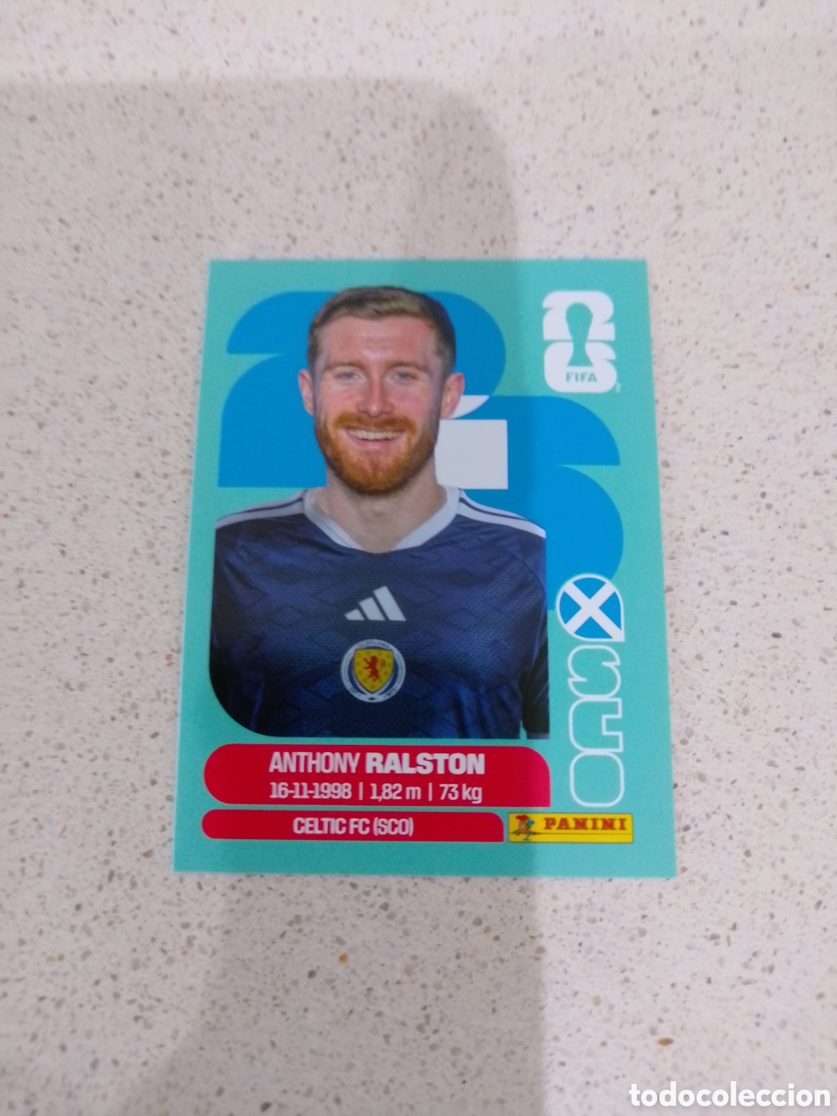Cromos de F&uacute;tbol: CROMO NUMERO 9 RALSTON ESCOCIA. MUNDIAL 2026. PANINI.