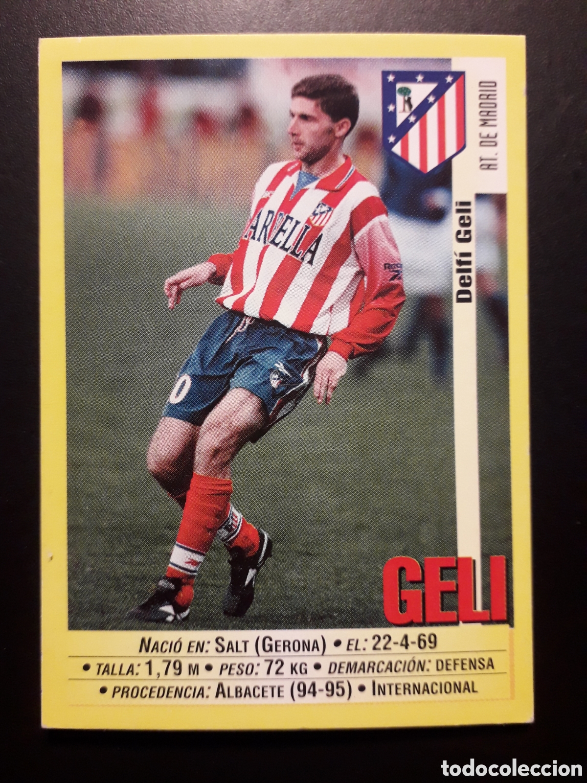 Cromos de F&uacute;tbol: GELI AT MADRID PANINI LIGA 1999-2000 99 00 N&deg; 231a SIN PEGAR. PEDIDO M&Iacute;NIMO 3&euro;.