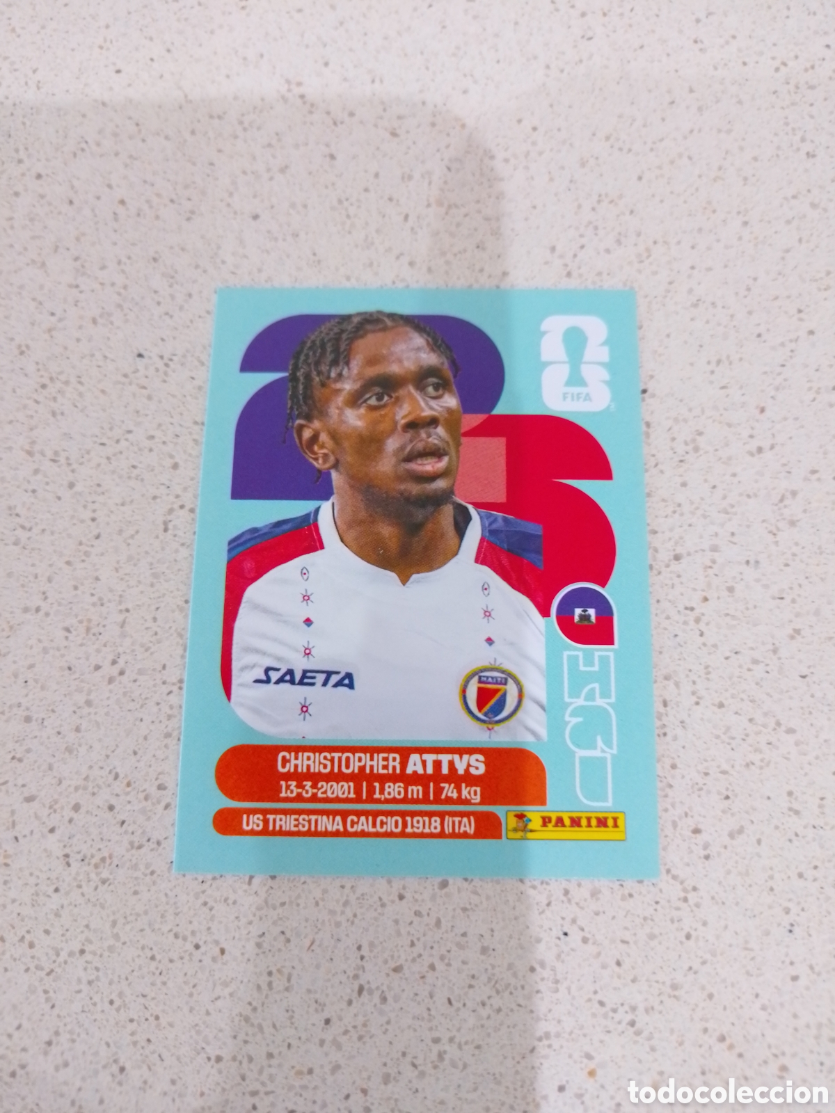 Cromos de F&uacute;tbol: CROMO NUMERO 14 ATTYS HAITI. MUNDIAL 2026. PANINI.