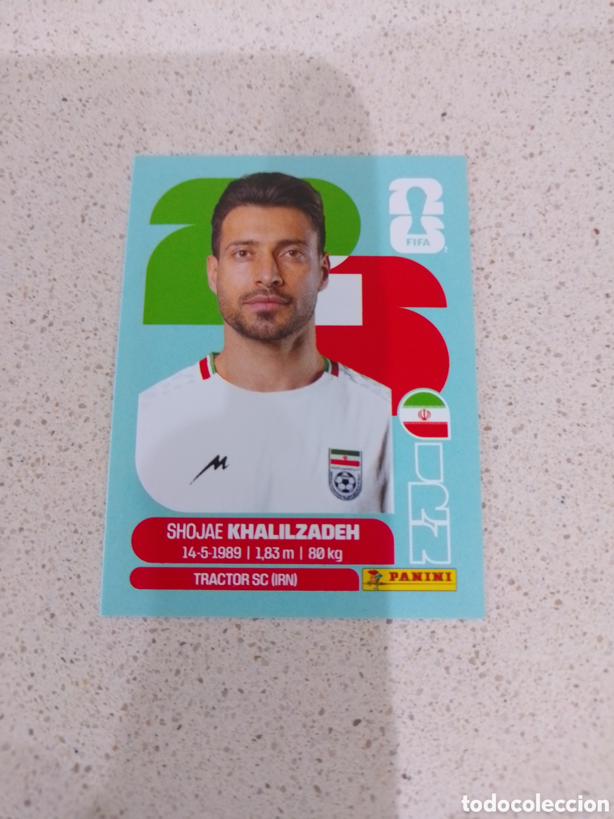 Cromos de F&uacute;tbol: CROMO NUMERO 6 KHALILZADEH IRAN. MUNDIAL 2026. PANINI.