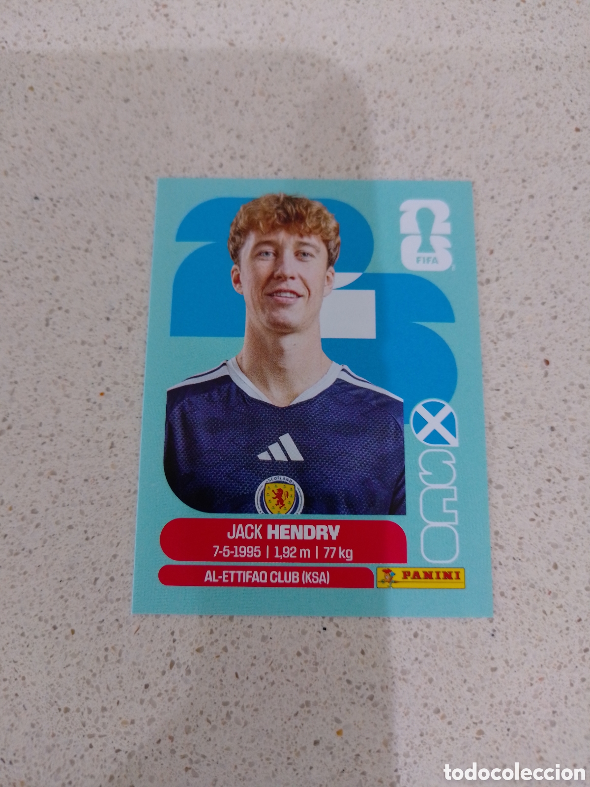 Cromos de F&uacute;tbol: CROMO NUMERO 3 HENDRY ESCOCIA. MUNDIAL 2026. PANINI.