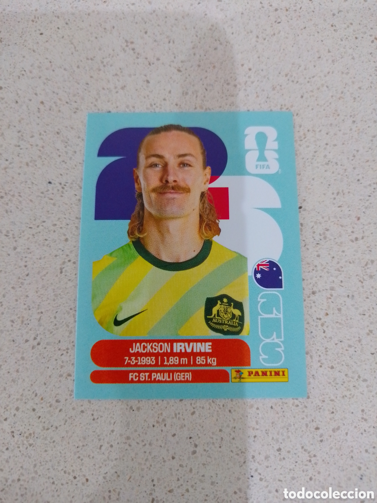 Cromos de F&uacute;tbol: CROMO NUMERO 11 IRVINE AUSTRALIA. MUNDIAL 2026. PANINI.
