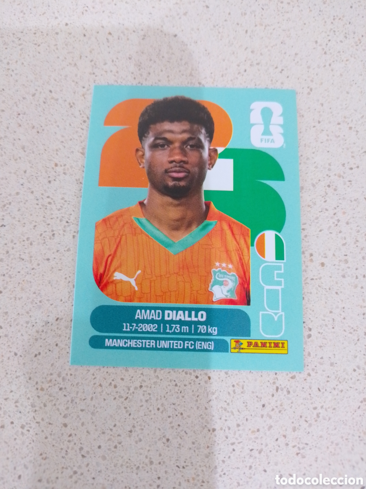 Cromos de F&uacute;tbol: CROMO NUMERO 15 DIALLO COSTA DE MARFIL . MUNDIAL 2026. PANINI.