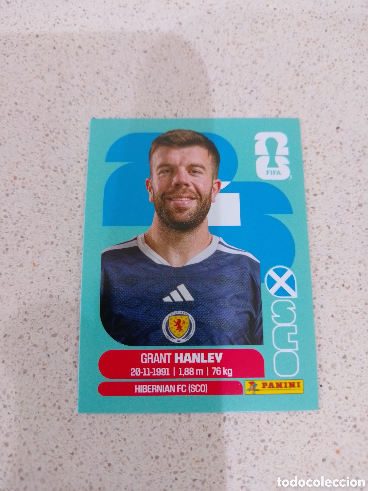 Cromos de F&uacute;tbol: CROMO NUMERO 10 HANLEY ESCOCIA. MUNDIAL 2026. PANINI.