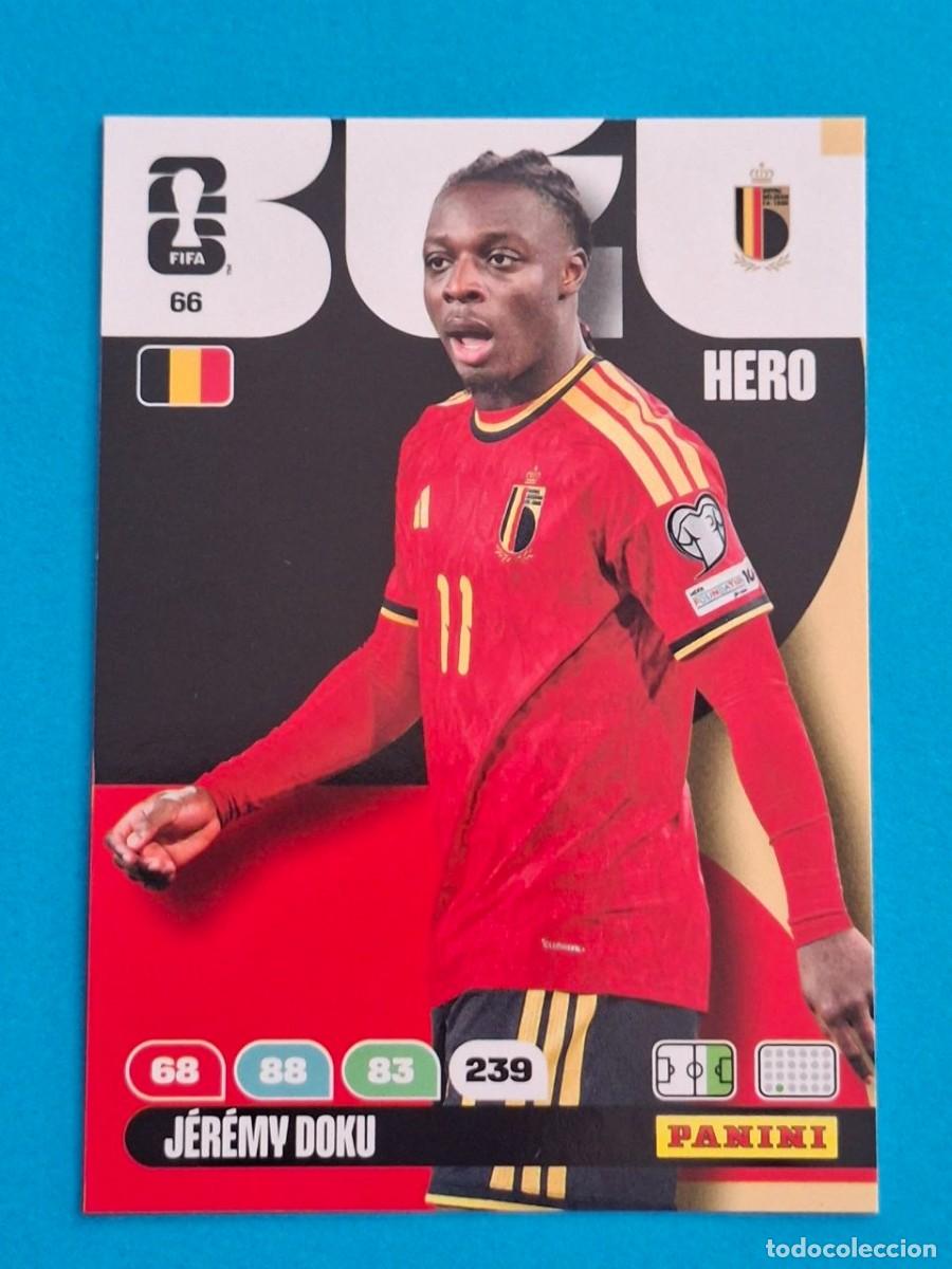 Cromos de F&uacute;tbol: #66 JEREMY DOKU (Belgium) - PANINI Adrenalyn XL FIFA World CUP 2026
