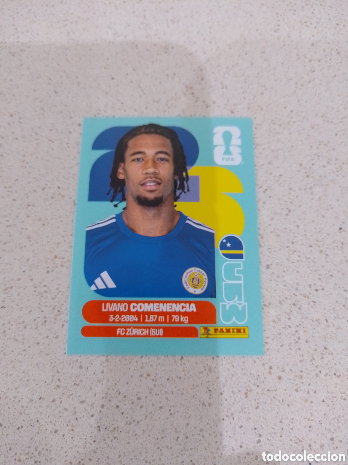 Cromos de F&uacute;tbol: CROMO NUMERO 9 COMENENCIA CURAZAO. MUNDIAL 2026. PANINI.