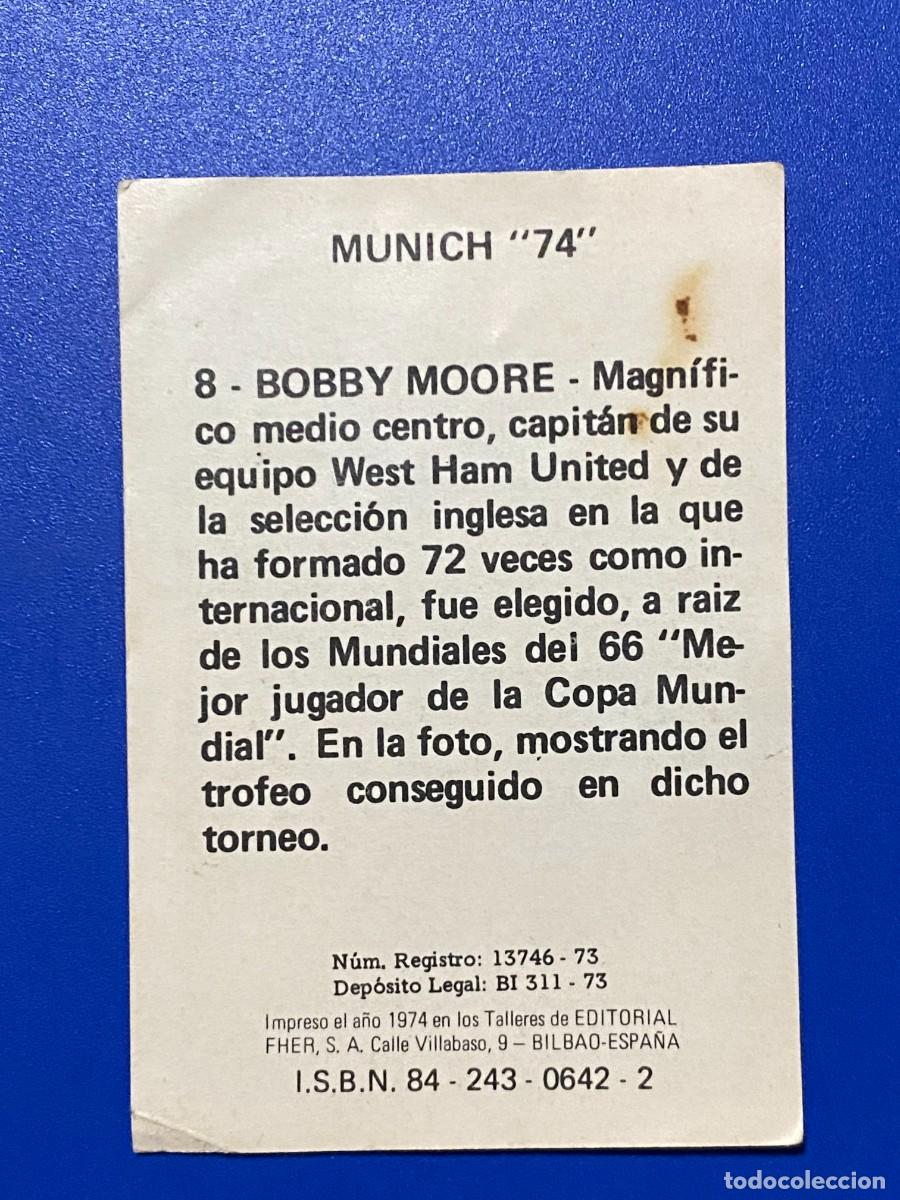 Cromos de f&uacute;tbol: CROMO MUNICH 74 BOBBY MOORE - Foto 2