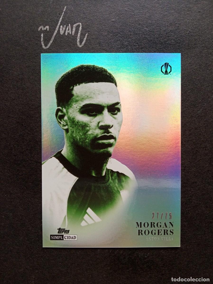 Cromos de f&uacute;tbol: NUMERADA A #/75 GREEN MORGAN ROGERS ASTON VILLA INGLATERRA ⚽ TOPPS &reg; SIMPLICIDAD 2025 2026 25 26