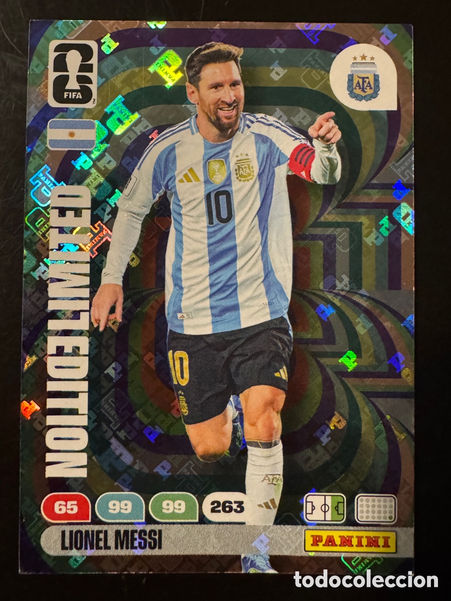 Fu&szlig;ball-Sticker: Messi edici&oacute;n limitada Argentina Adrenalyn Mundial 2026