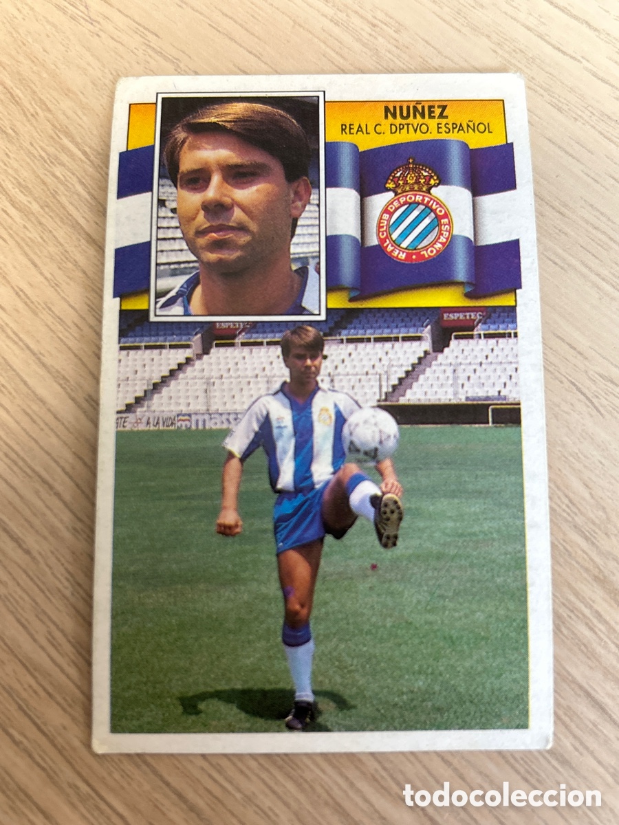 Cromos de F&uacute;tbol: NU&Ntilde;EZ ESPANYOL FICHAJE 20 LIGA ESTE 1990 1991 90 91 NUNCA PEGADO SIN PEGAR
