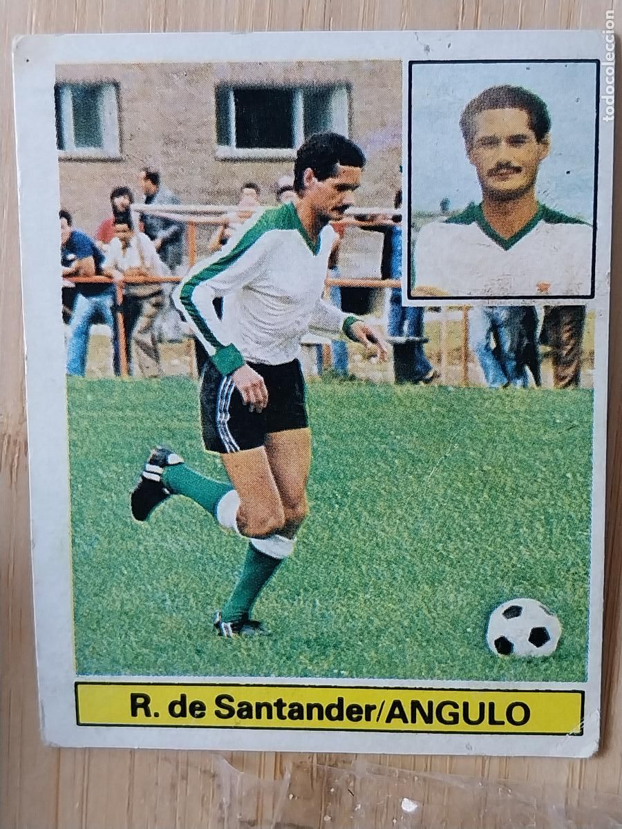 Cromos de F&uacute;tbol: ANGULO SANTANDER UF FICHAJE 14 COLOCA ED ESTE LIGA 1981 81 82 CROMO RECUPERADO ORIGINAL