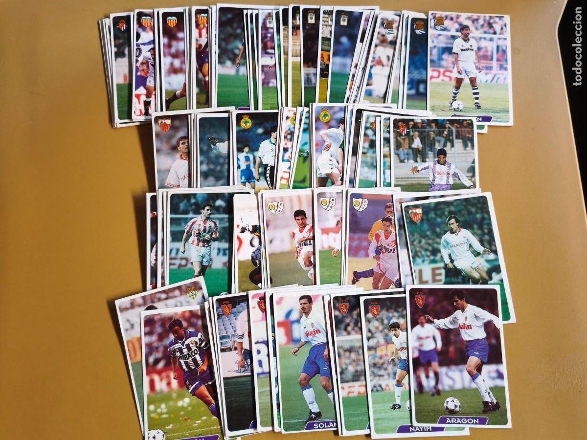 Cromos de F&uacute;tbol: liga 95 96 mundicromo, contiene 98 cromos. 1995 96