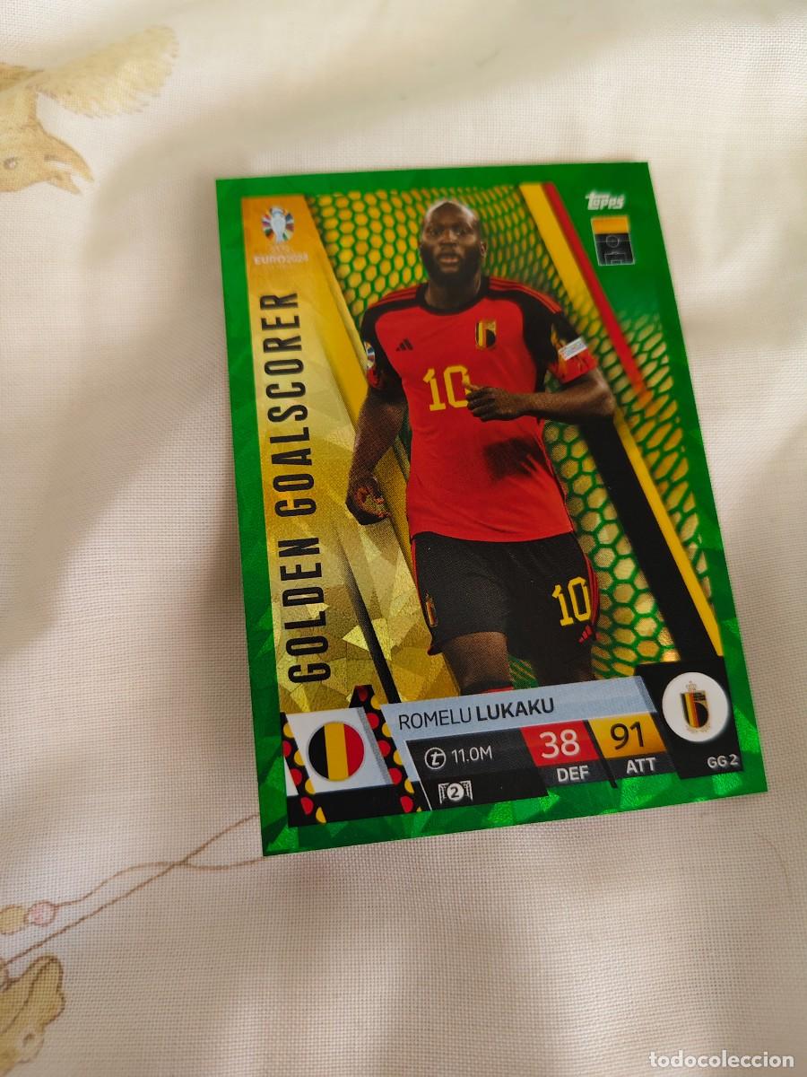 Cromos de f&uacute;tbol: GG 2 GG2 EURO 2024 TOPPS ROMELU LUKAKU B&Eacute;LGICA PARALELA MATCH ATTAX 24 EUROCOPA GOLDEN GOALSCORER