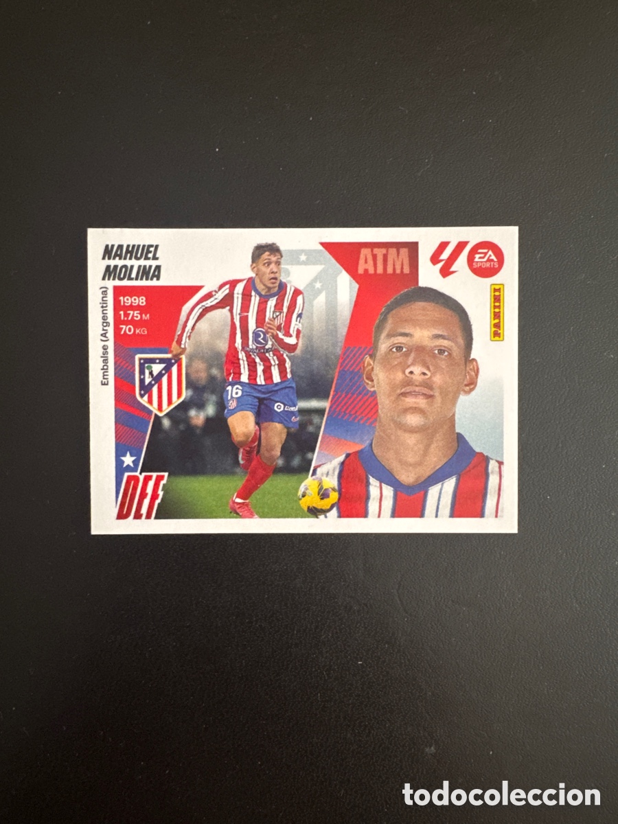 Cromos de f&uacute;tbol: NAHUEL MOLINA ATL&Eacute;TICO DE MADRID NUMERO 5 LIGA ESTE 2025 2026