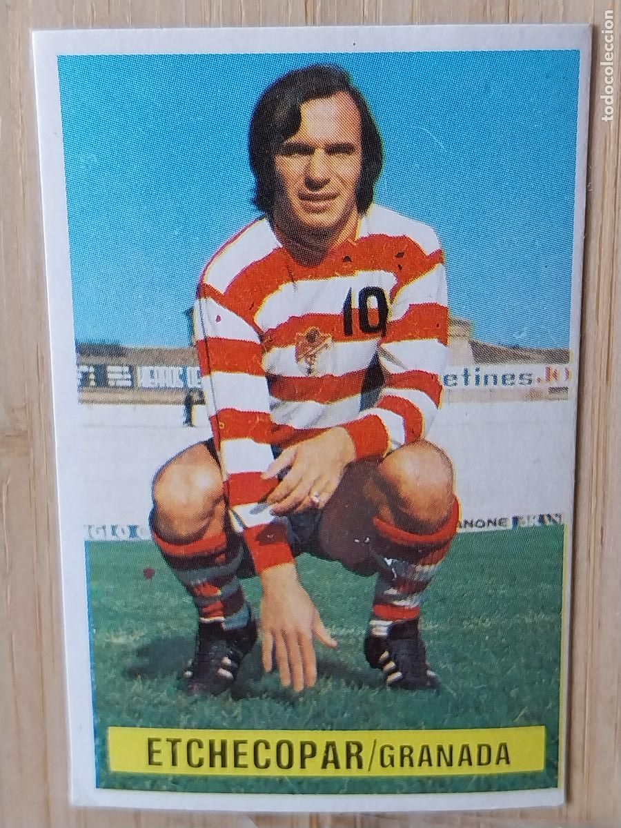 Fu&szlig;ball-Sticker: ETCHECOPAR GRANADA LIGA 1974 74 75 BAJA ED ESTE CROMO SIN PEGAR NUNCA ORIGINAL