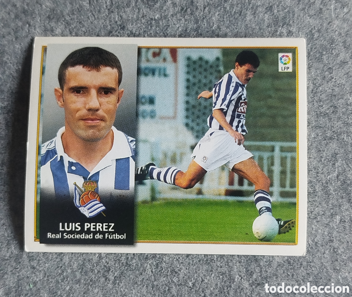 Cromos de F&uacute;tbol: COLOCA LUIS P&Eacute;REZ REAL SOCIEDAD 98 99 1998 1999 EDICIONES ESTE SIN PEGAR NUNCA PEGADO CROMO