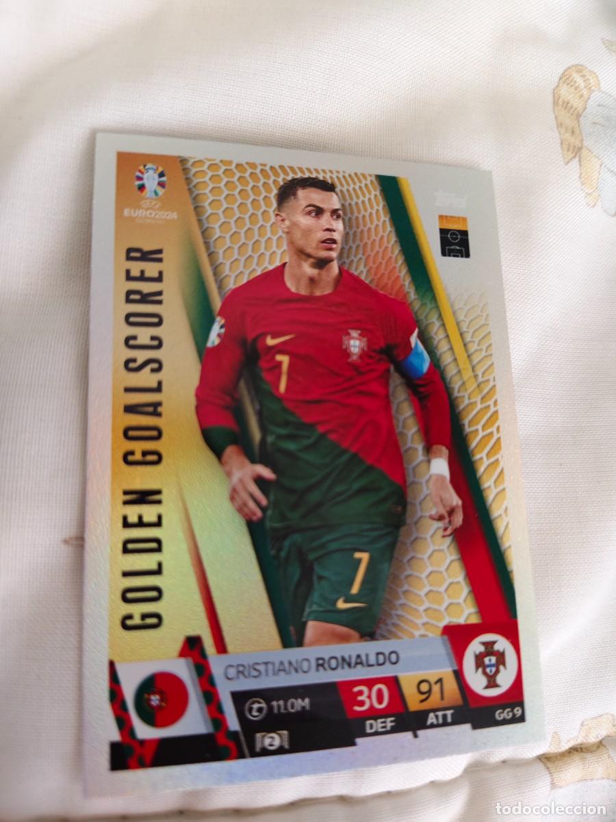 Cromos de F&uacute;tbol: GG 9 GG9 EURO 2024 TOPPS CRISTIANO RONALDO PORTUGAL MATCH ATTAX 24 EUROCOPA GOLDEN GOALSCORER