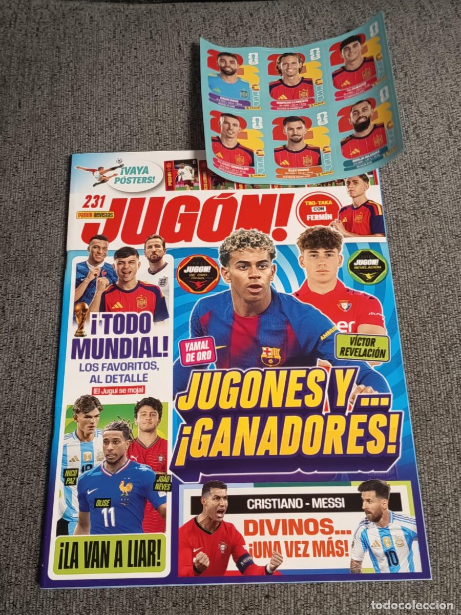 Cromos de F&uacute;tbol: REVISTA JUGON N&deg;231 CON LAMINA AMPLIACION 6.JUGADORES SELECCI&Oacute;N ESPA&Ntilde;OLA NUEVO
