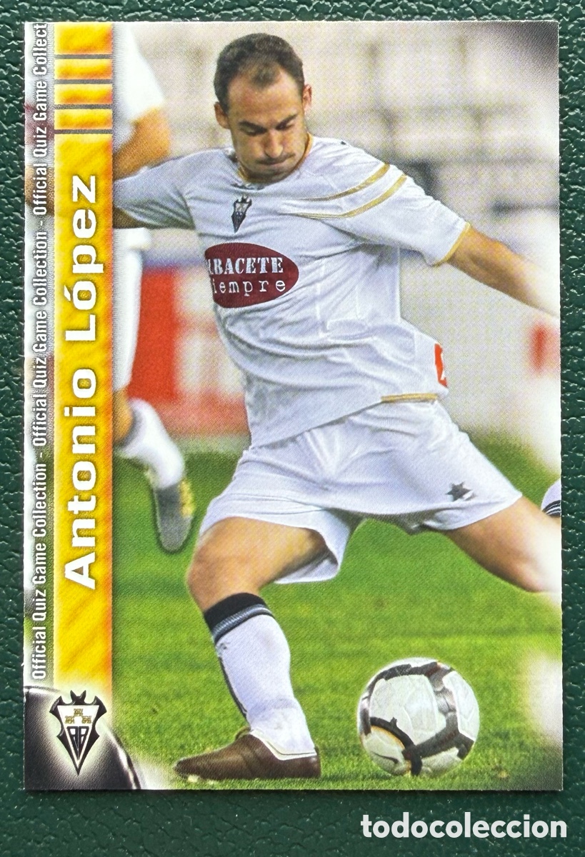 Football Stickers: 1016 ANTONIO LOPEZ ALBACETE BALOMPIE FICHAS ALBUM MUNDICROMO 2009 2010 09 10