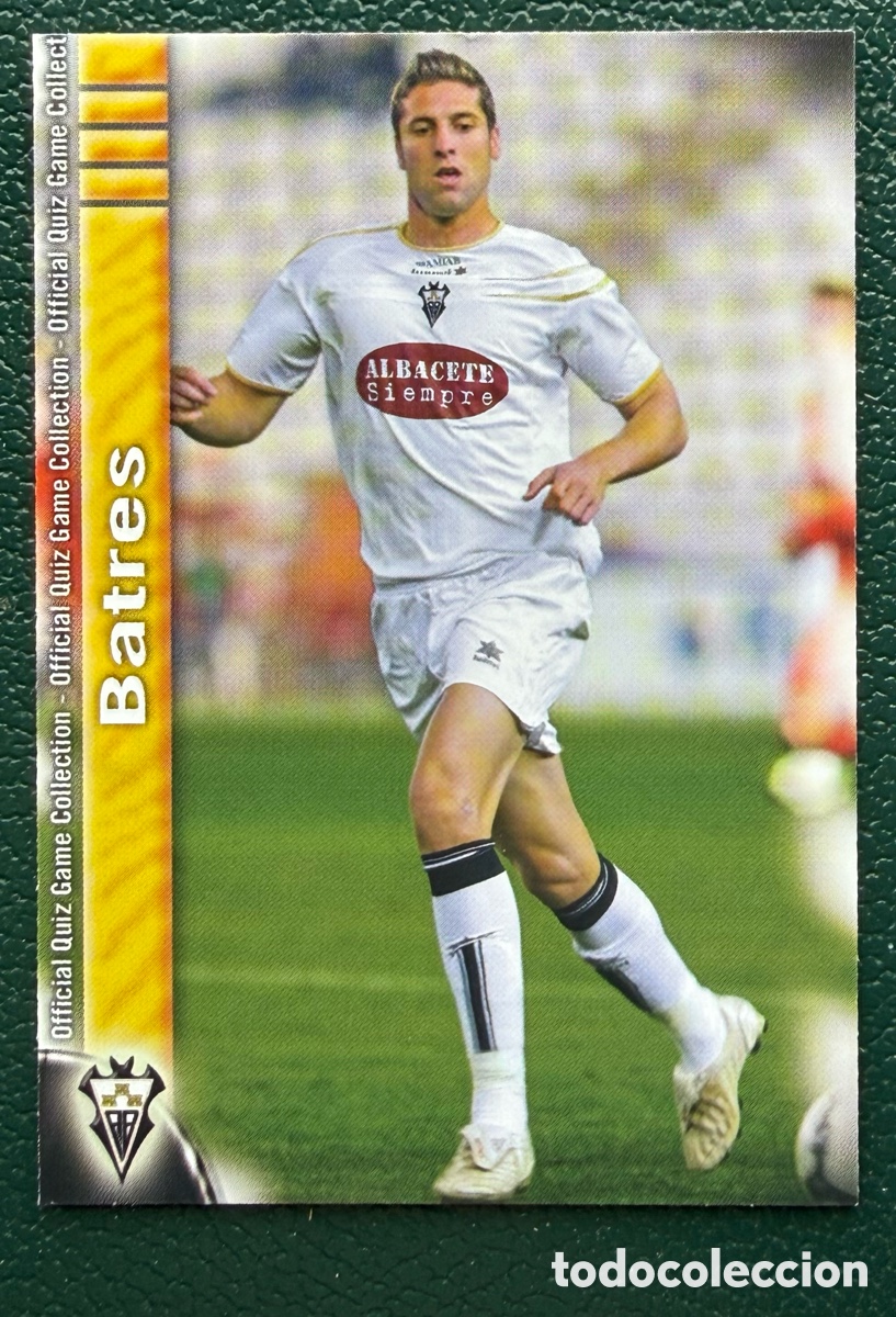 Football Stickers: 1017 BATRES ALBACETE BALOMPIE FICHAS ALBUM MUNDICROMO 2009 2010 09 10