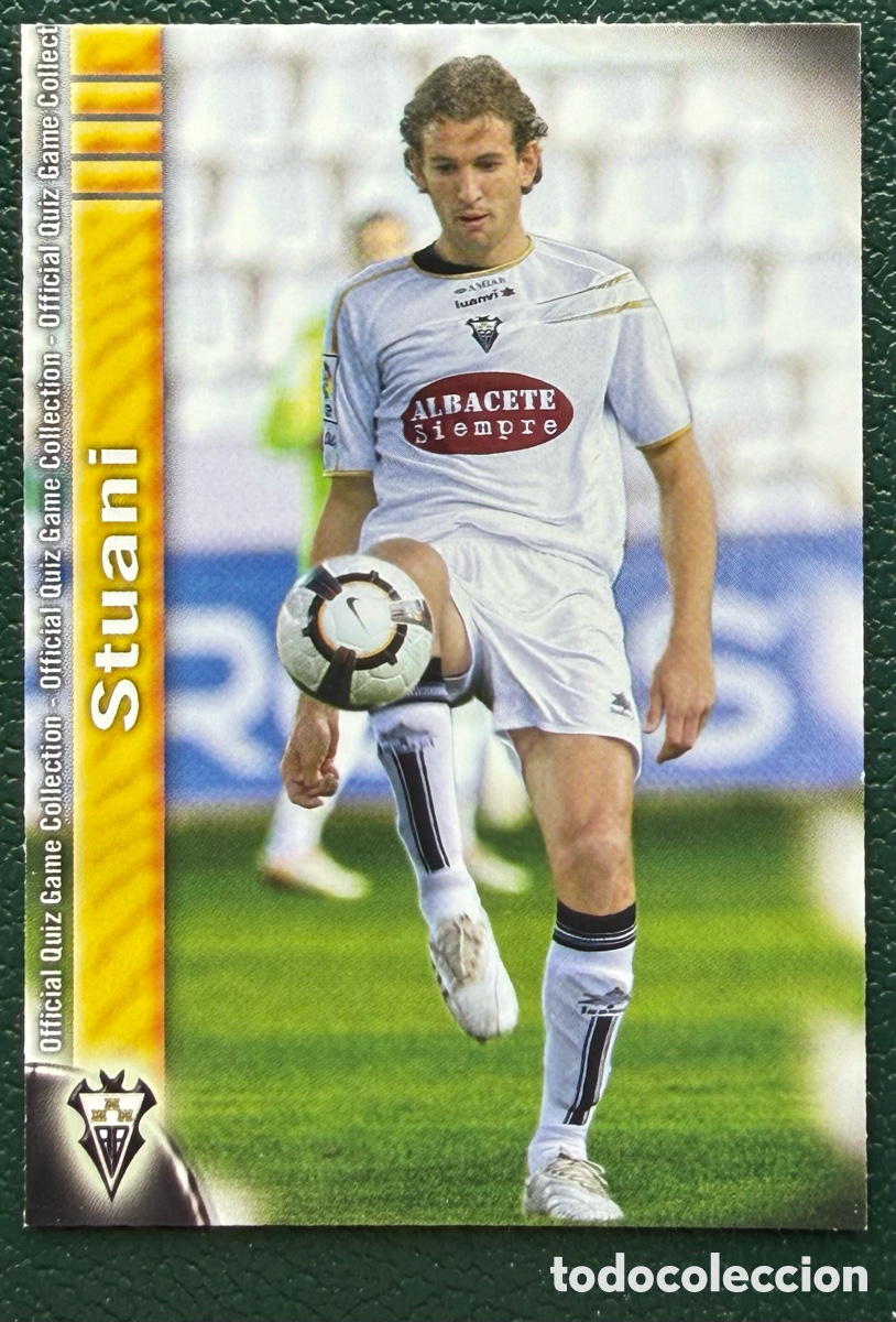 Fu&szlig;ball-Sticker: 1023 STUANI ALBACETE BALOMPIE FICHAS ALBUM MUNDICROMO 2009 2010 09 10