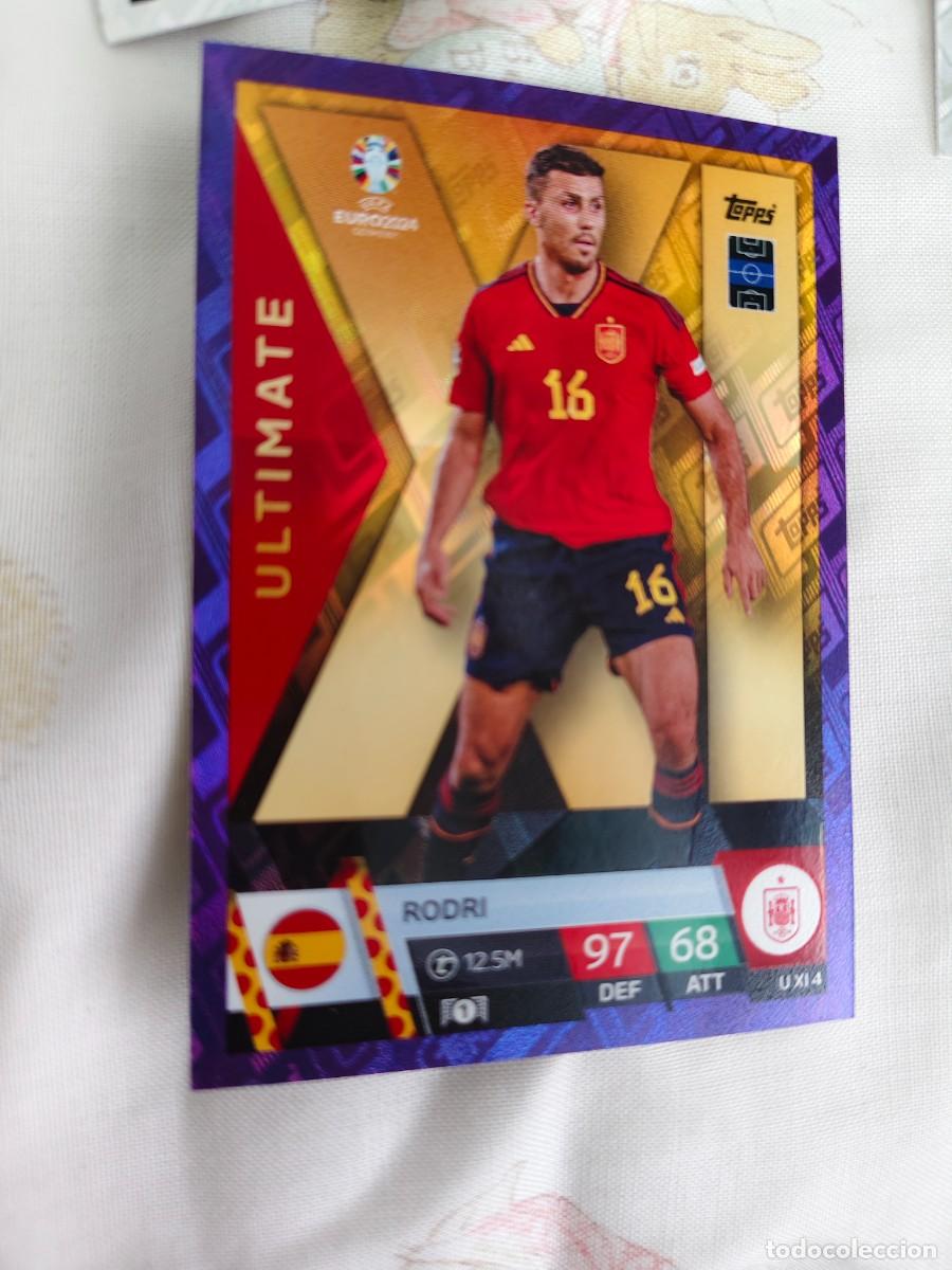 Figurine di Calcio: UXI 4 UXI4 EURO 2024 TOPPS RODRI ESPA&Ntilde;A M MATCH ATTAX 24 EUROCOPA ULTIMATE XI PARALELA PURPURA
