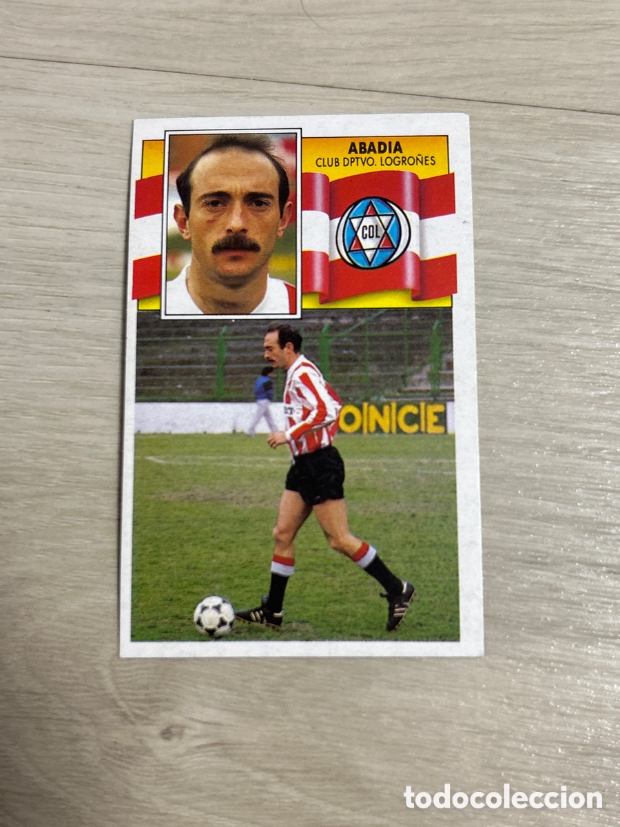 Football Stickers: ABADIA LOGRO&Ntilde;ES LIGA ESTE 1990 1991 90 91 NUNCA PEGADO SIN PEGAR