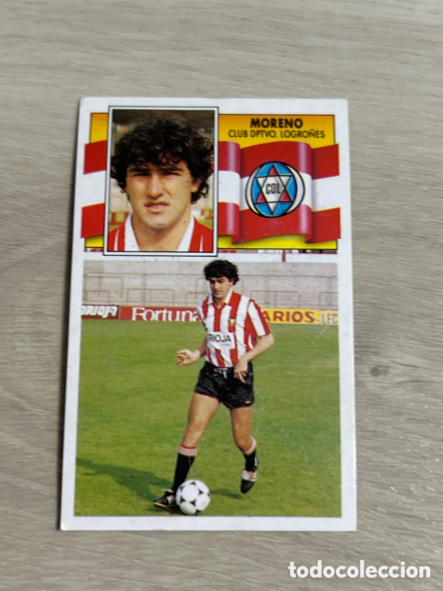 Football Stickers: MORENO LOGRO&Ntilde;ES LIGA ESTE 1990 1991 90 91 NUNCA PEGADO SIN PEGAR