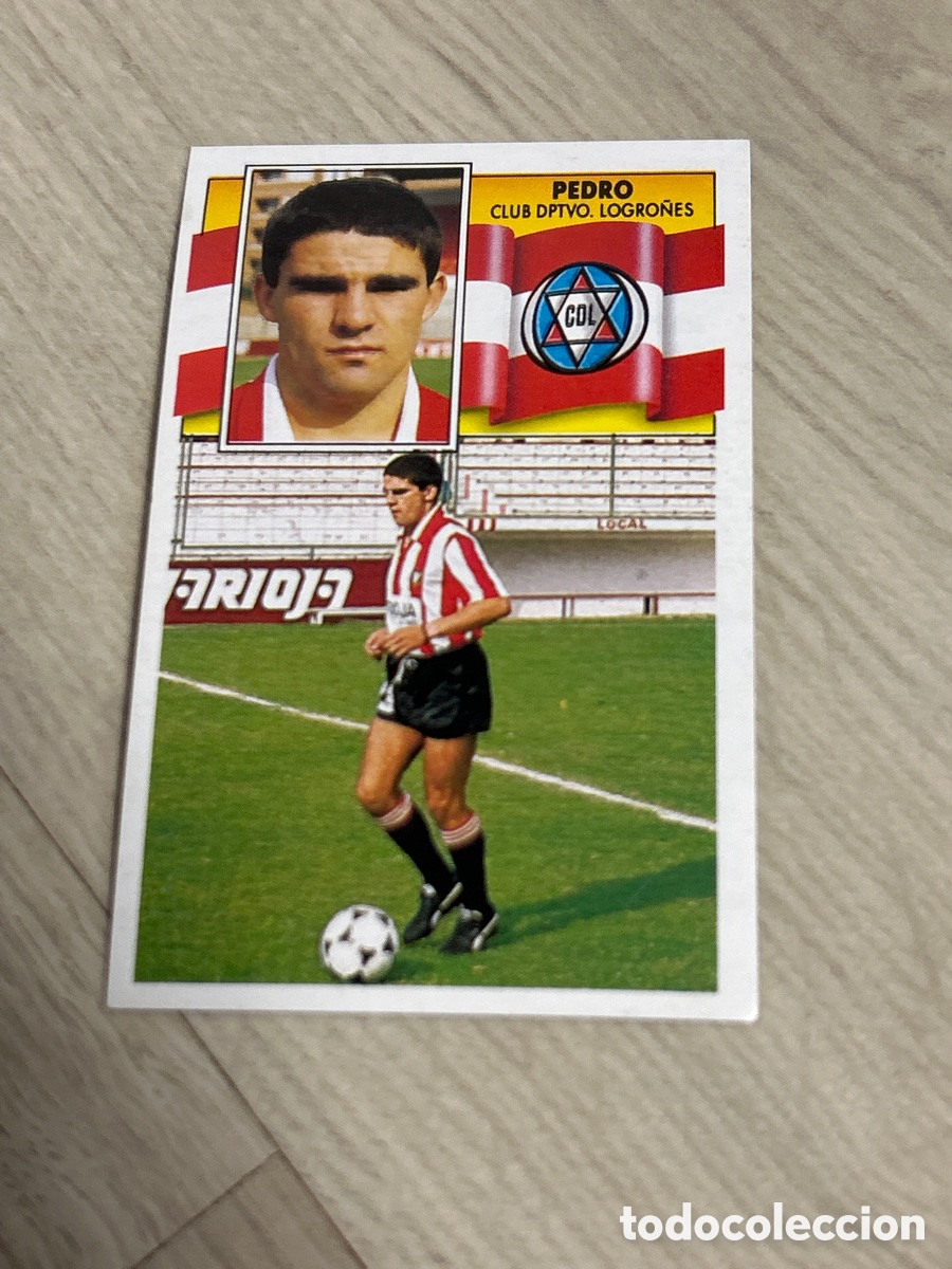 Cromos de F&uacute;tbol: PEDRO LOGRO&Ntilde;ES LIGA ESTE 1990 1991 90 91 NUNCA PEGADO SIN PEGAR