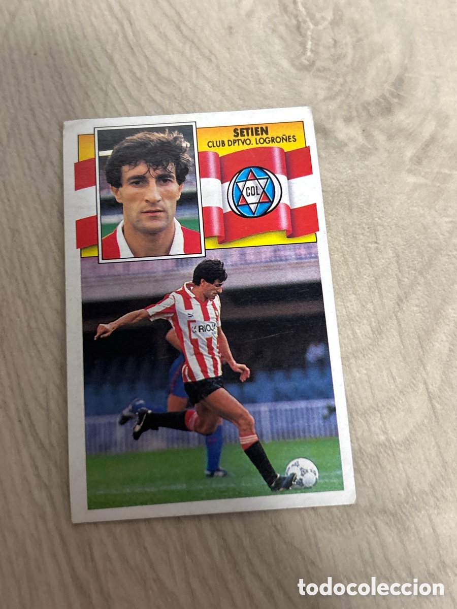 Cromos de F&uacute;tbol: SETIEN LOGRO&Ntilde;ES LIGA ESTE 1990 1991 90 91 NUNCA PEGADO SIN PEGAR