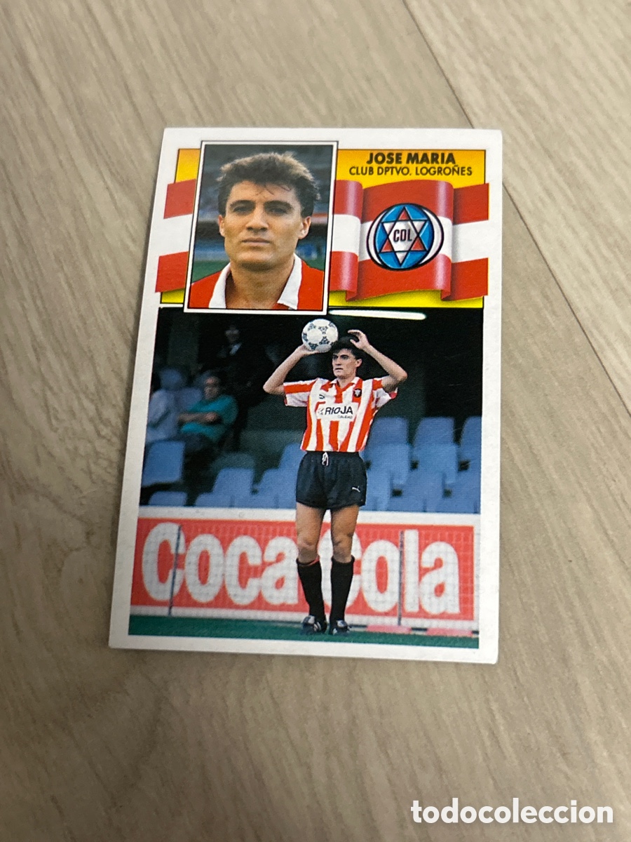 Cromos de F&uacute;tbol: JOSE MARIA LOGRO&Ntilde;ES LIGA ESTE 1990 1991 90 91 NUNCA PEGADO SIN PEGAR