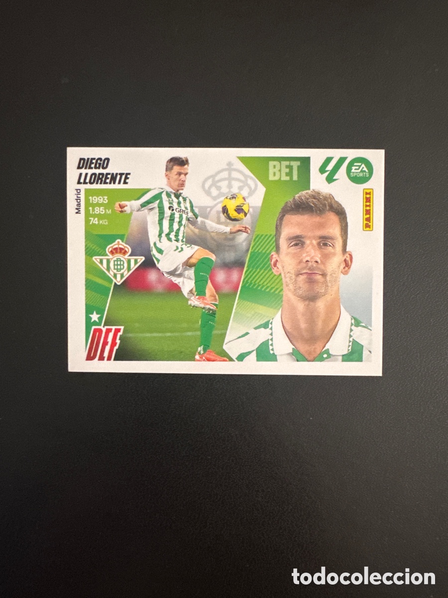 Cromos de F&uacute;tbol: DIEGO LLORENTE BETIS NUMERO 8 LIGA ESTE 2025 2026