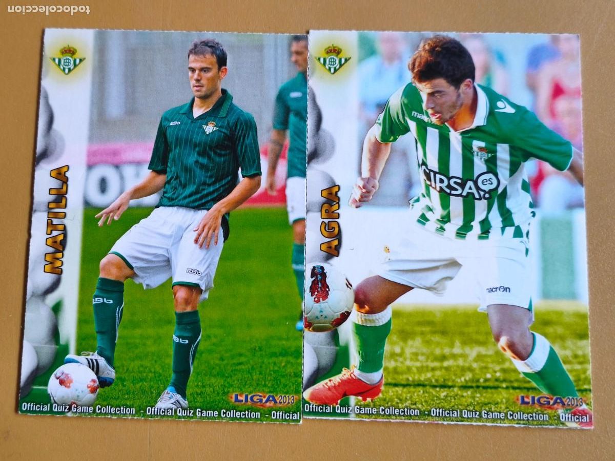 Cromos de f&uacute;tbol: liga 2013 mundicromo, dos cromos mismo numero. agra matilla