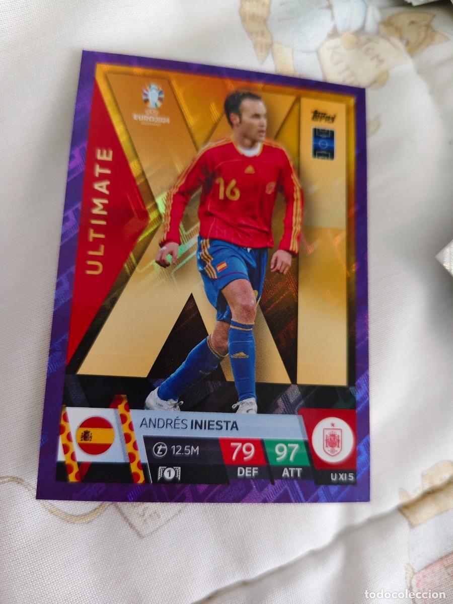 Fu&szlig;ball-Sticker: UXI 5 UXI5 EURO 2024 TOPPS ANDR&Eacute;S INIESTA ESPA&Ntilde;A MATCH ATTAX 24 EUROCOPA ULTIMATE XI PARALELA