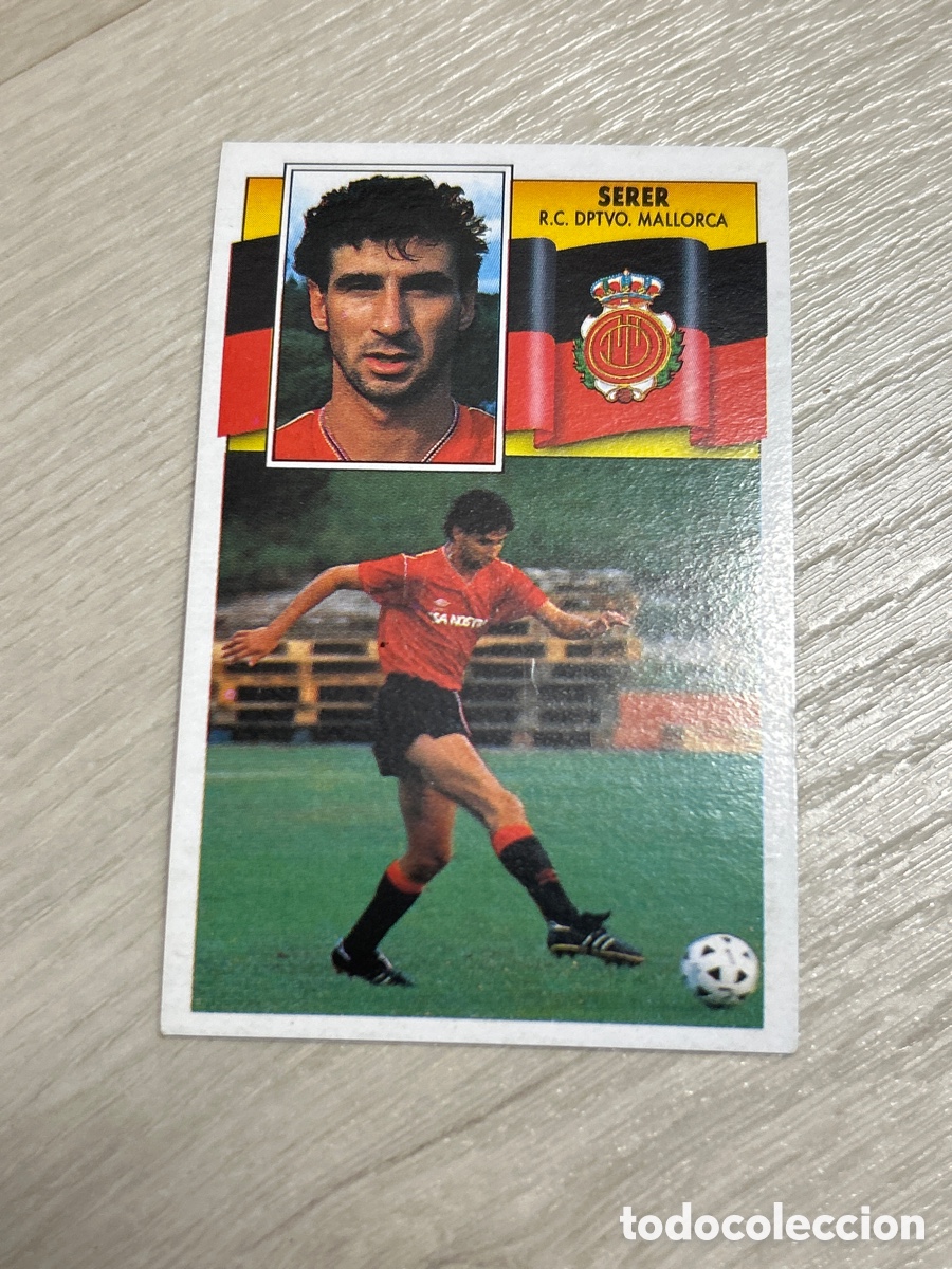 Fu&szlig;ball-Sticker: SERER R. C. D. MALLORCA LIGA ESTE 1990 1991 90 91 NUNCA PEGADO SIN PEGAR