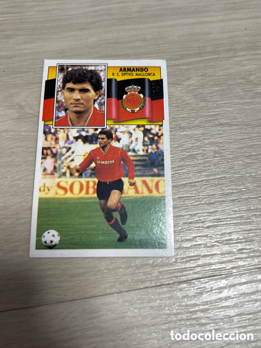Fu&szlig;ball-Sticker: ARMANDO FICHAJE 10 R. C. D. MALLORCA LIGA ESTE 1990 1991 90 91 NUNCA PEGADO SIN PEGAR