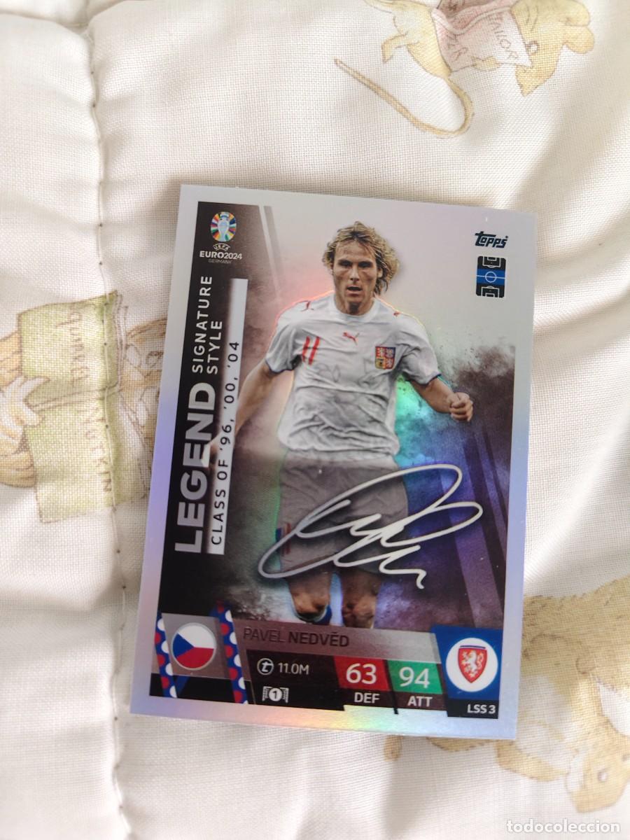 Figurine di Calcio: LSS 3 LSS3 EURO 2024 TOPPS PAVEL NEDVĚD REP. CHECA MATCH ATTAX 24 EUROCOPA LEGEND SIGNATURE STYLE