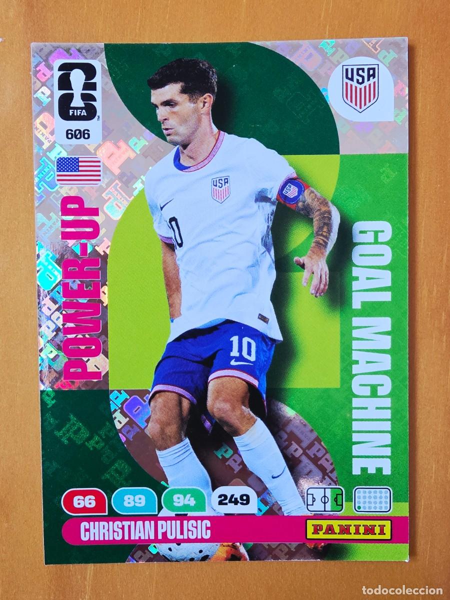 Cromos de Futebol: 606 Christian Pulisic, USA, Power-Up Goal Machine, Adrenalyn XL Fifa World Cup 2026 Mundial 26