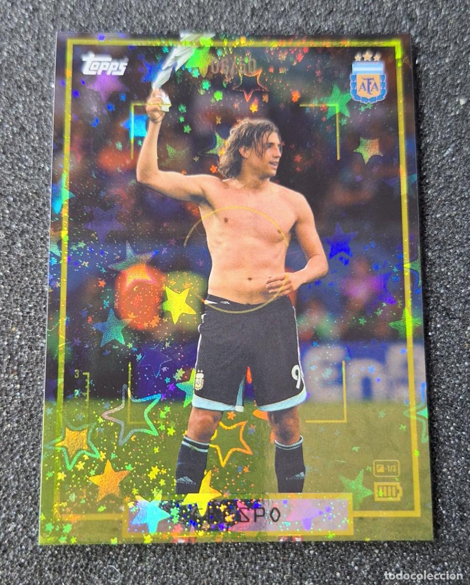 Cromos de Futebol: Hernan Crespo Argentina Topps Focus Soccer #32 06/50 Gold Star