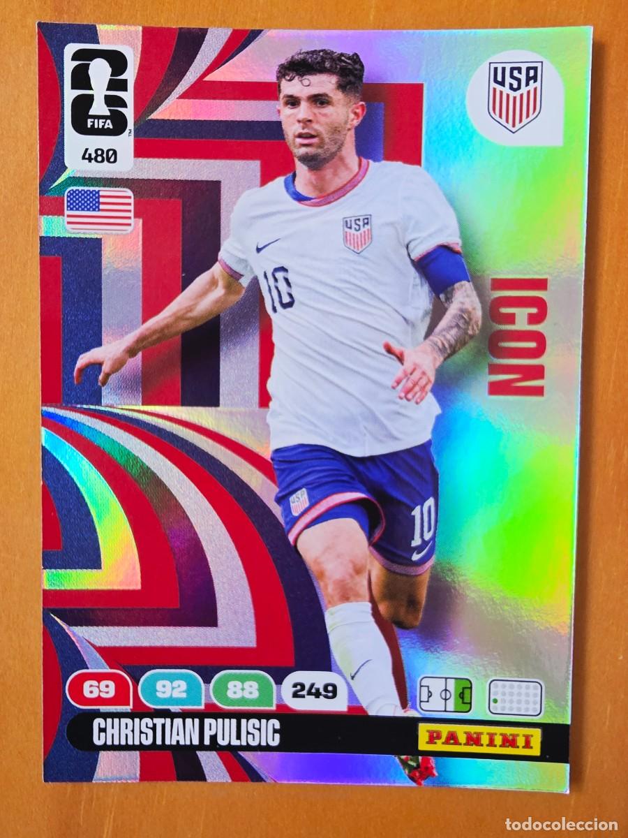 Cromos de F&uacute;tbol: 480 Christian Pulisic, Icon, Estados Unidos USA, Panini Adrenalyn XL Fifa World Cup 2026 Mundial 26