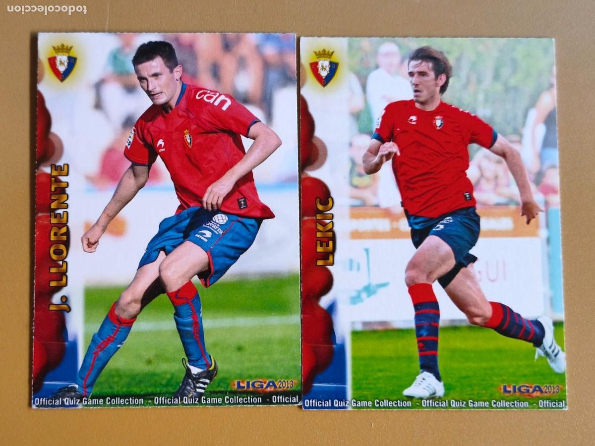 Cromos de F&uacute;tbol: liga 2013 mundicromo, dos cromos mismo numero. lekic llorente