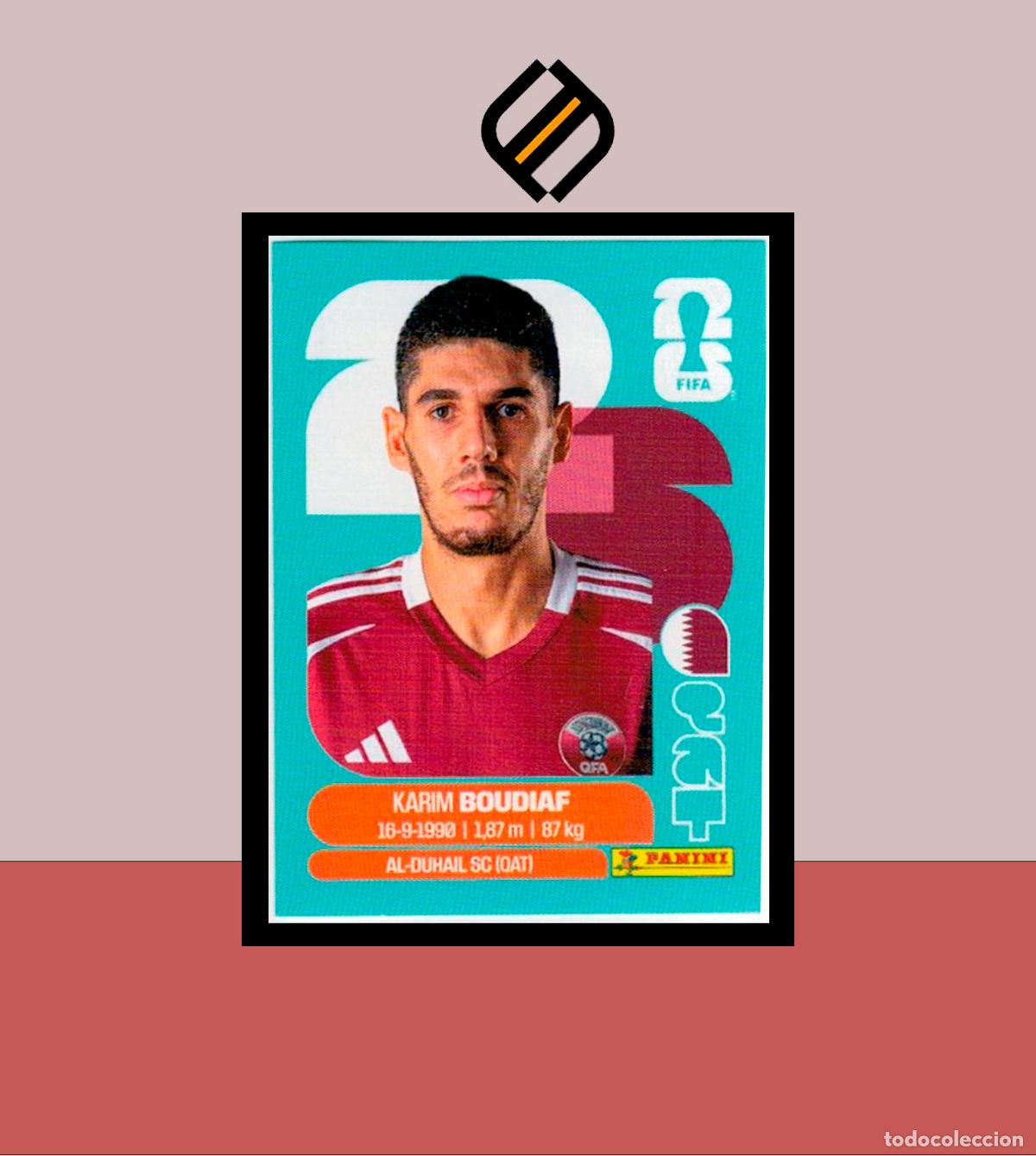 Cromos de F&uacute;tbol: PANINI FIFA CLUB WORLD CUP 2026 26 QAT 10 KARIM BOUDIAF QATAR STICKER MUNDIAL MEX CAN USA LIGA