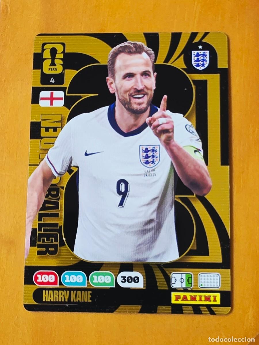 Cromos de F&uacute;tbol: 4 Harry Kane, Inglaterra, Golden Baller Bal&oacute;n de Oro, Adrenalyn XL Fifa World Cup 2026 Mundial 26