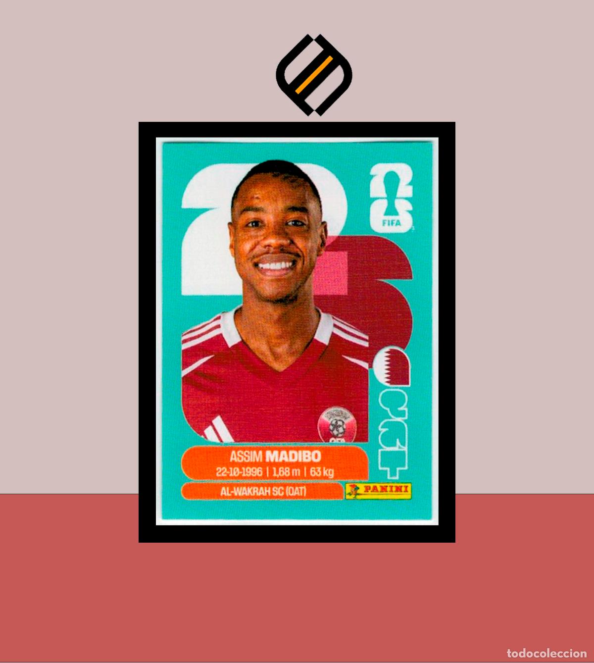 Cromos de F&uacute;tbol: PANINI FIFA CLUB WORLD CUP 2026 26 QAT 11 ASSIM MADIBO QATAR STICKER MUNDIAL MEX CAN USA LIGA