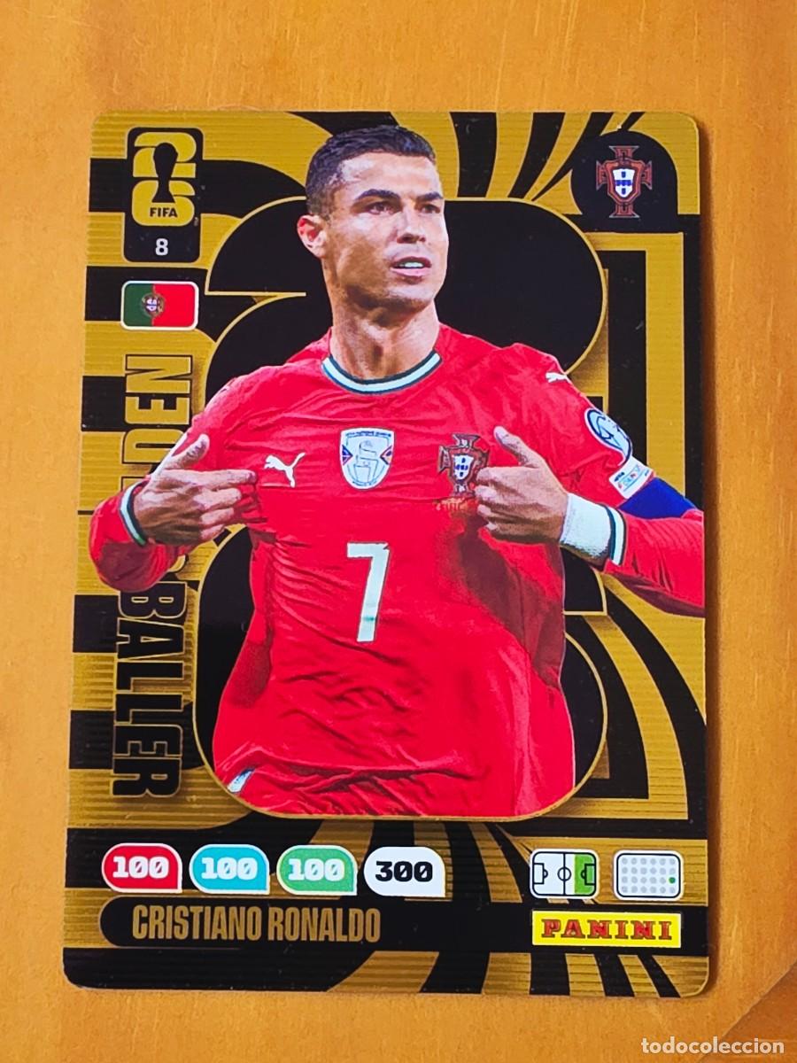 Fu&szlig;ball-Sticker: 8 Cristiano Ronaldo Portugal Golden Baller Bal&oacute;n de Oro, Adrenalyn XL Fifa World Cup 2026 Mundial 26