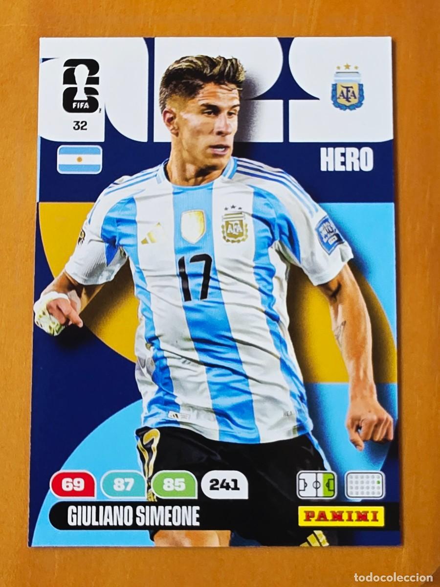 Cromos de F&uacute;tbol: 32 Giuliano Simeone, Argentina, Adrenalyn XL Fifa World Cup 2026 Mundial 26