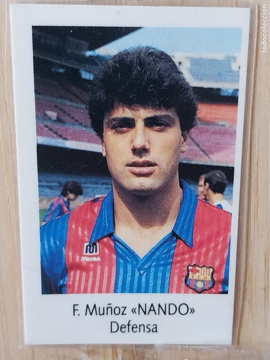 Cromos de F&uacute;tbol: BIMBO PASTELITOS NANDO BARCELONA LIGA 1991 91 92 CROMO PLASTIFICADO