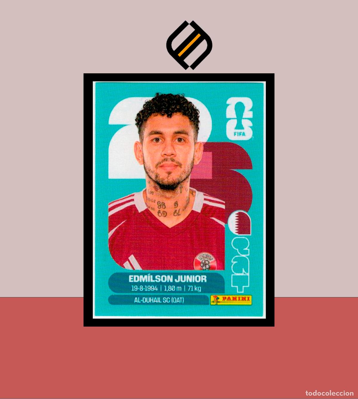 Cromos de F&uacute;tbol: PANINI FIFA CLUB WORLD CUP 2026 26 QAT 17 EDMILSON JUNIOR QATAR STICKER MUNDIAL MEX CAN USA LIGA